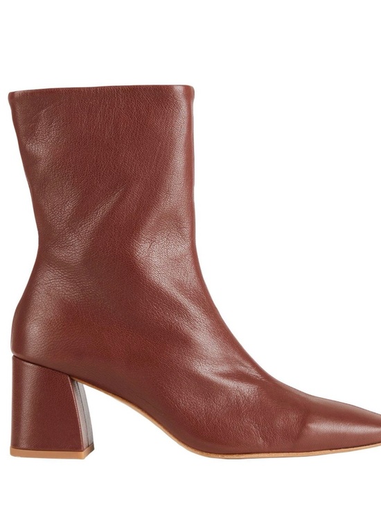 Pedro Garcia Shoes - Pedro Garcia Burgundy Leather Mid-Calf Block Heel Boots